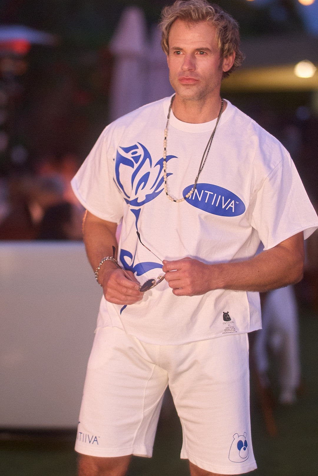 INTIIVA MENS INTIIVA ROSE T SHIRT (WHITE)