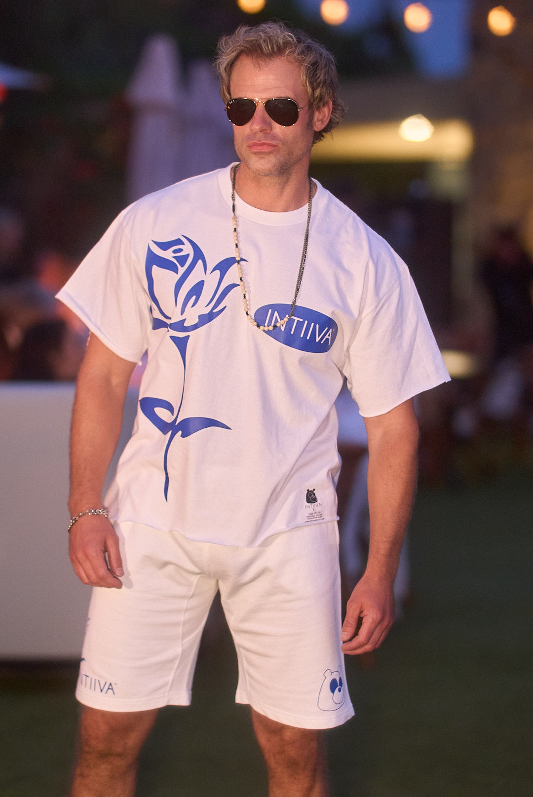 INTIIVA MENS INTIIVA ROSE T SHIRT (WHITE)