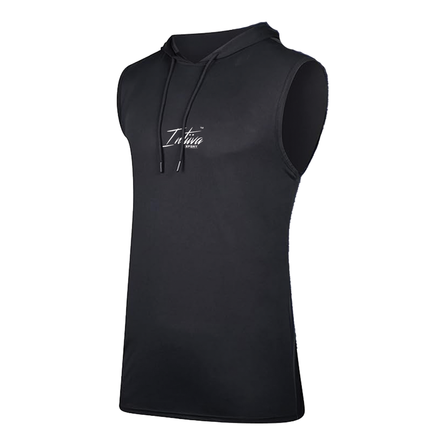 INTIIVA MENS HOODED SLEEVELESS DRIFIT T SHIRT