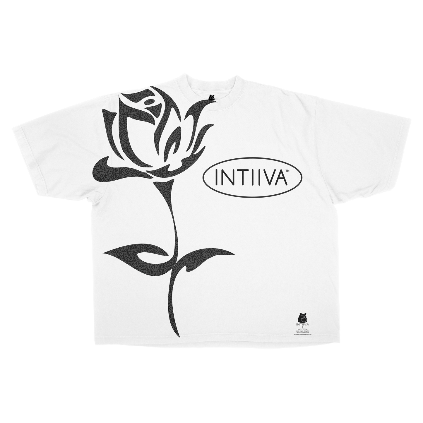 INTIIVA MENS INTIIVA ROSE T SHIRT (WHITE)