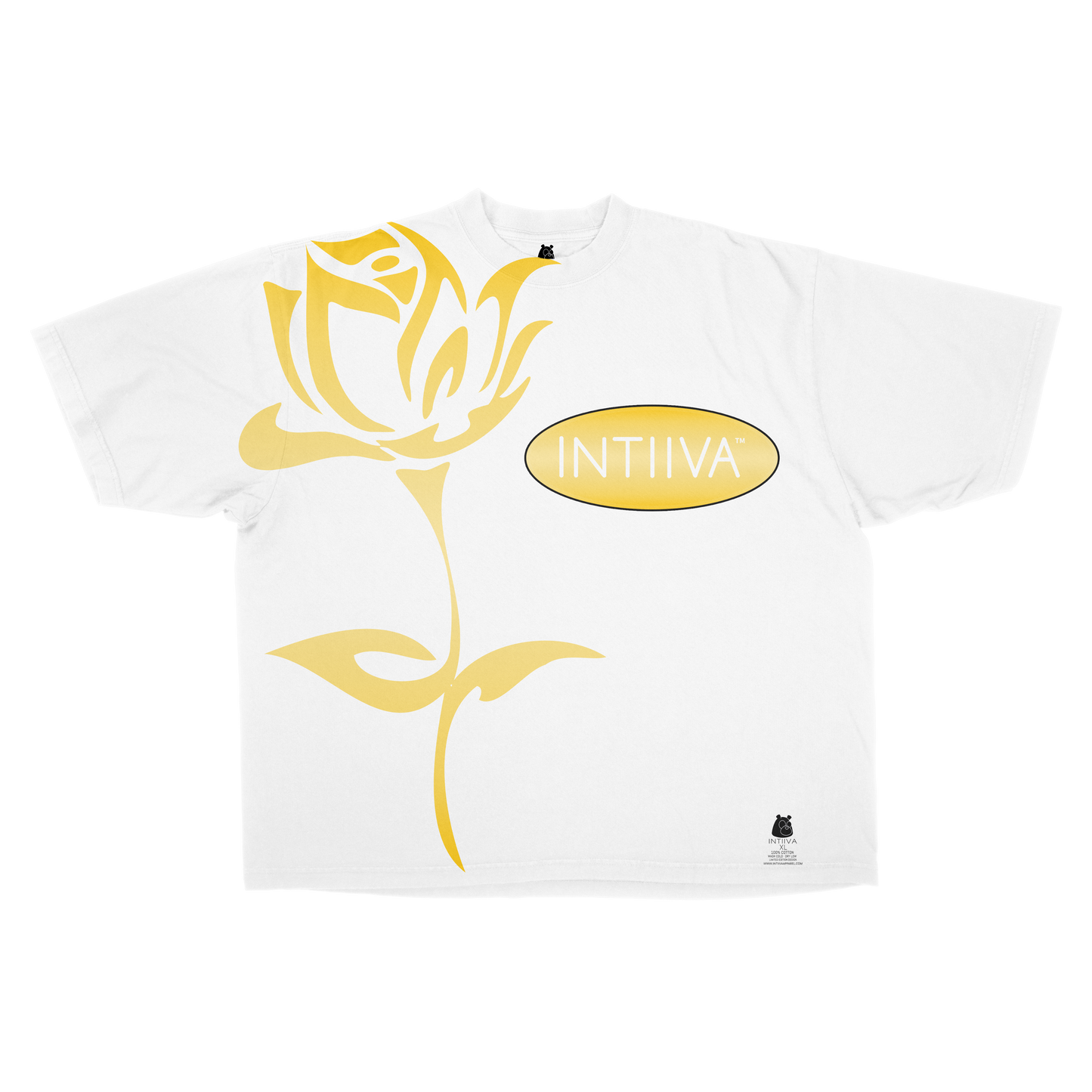 INTIIVA MENS INTIIVA ROSE T SHIRT (WHITE)