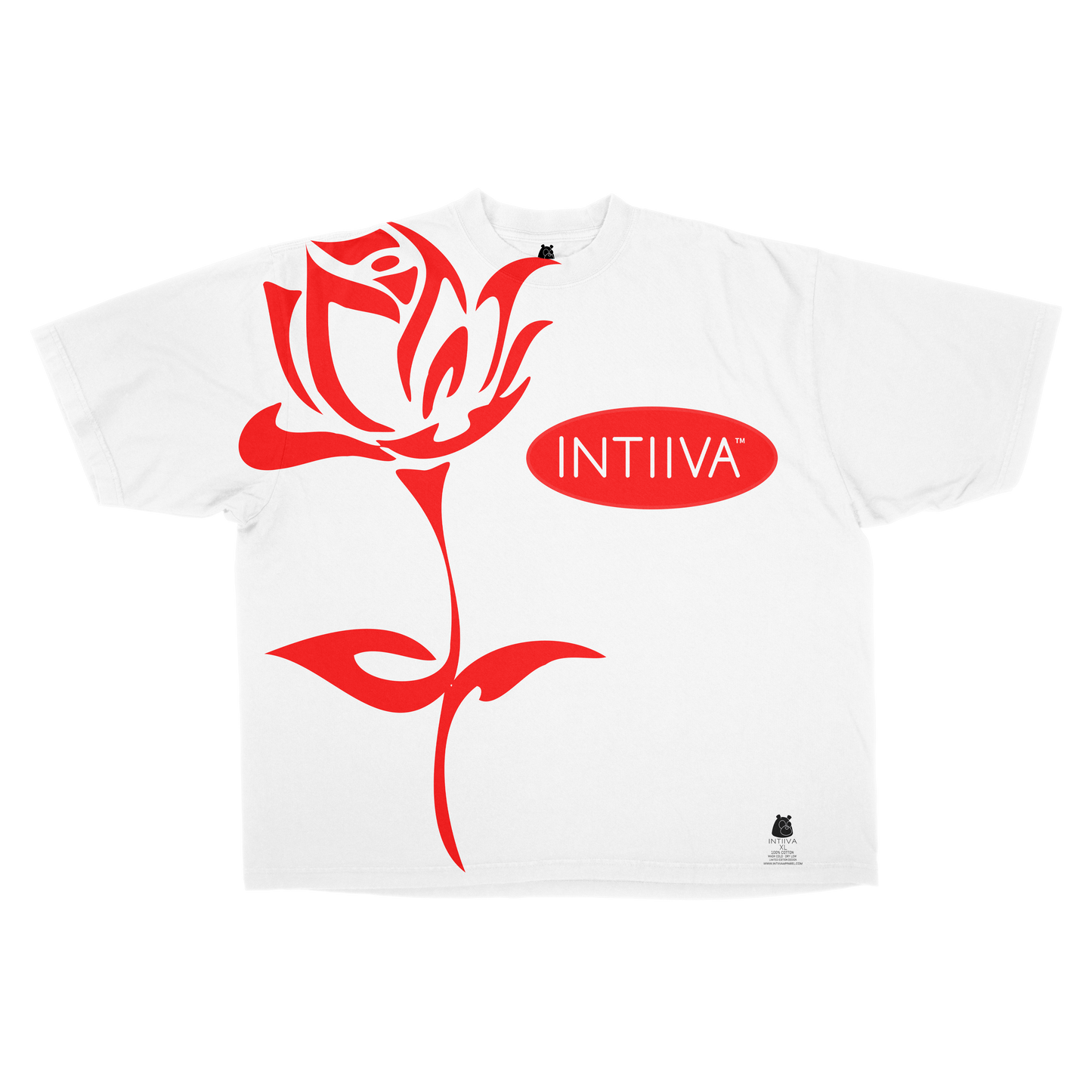 INTIIVA MENS INTIIVA ROSE T SHIRT (WHITE)