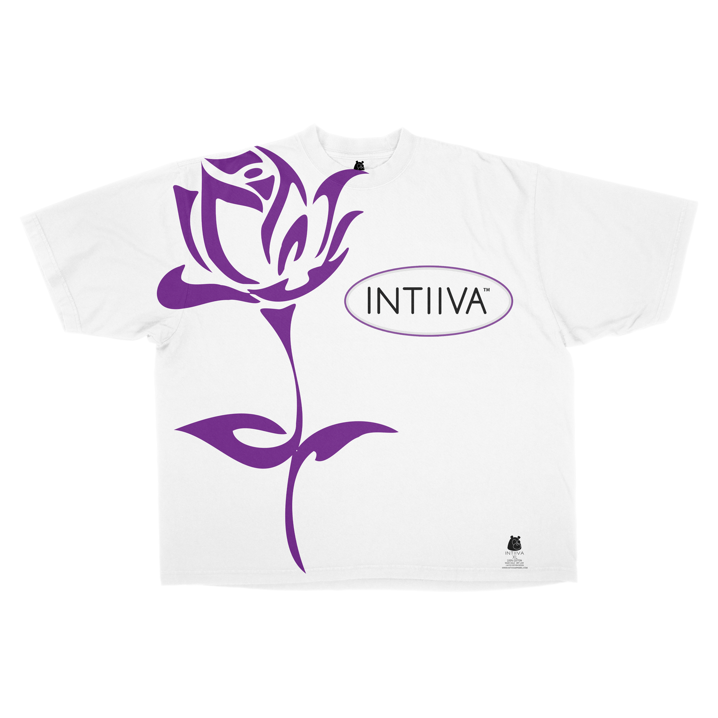 INTIIVA MENS INTIIVA ROSE T SHIRT (WHITE)