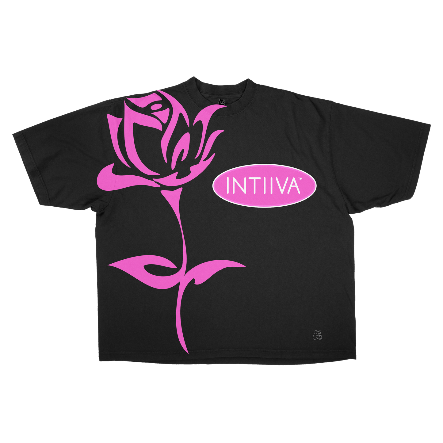 INTIIVA MENS INTIIVA ROSE T SHIRT (BLACK)