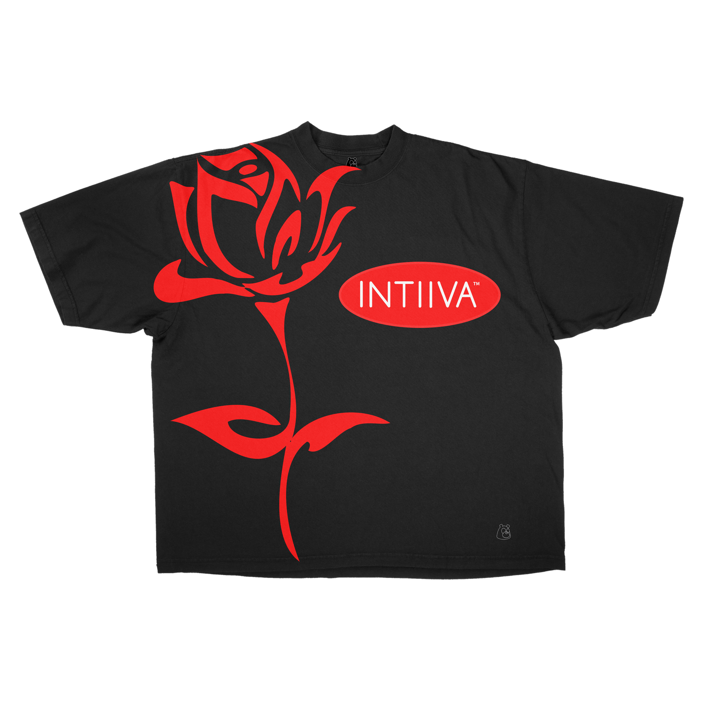 INTIIVA MENS INTIIVA ROSE T SHIRT (BLACK)