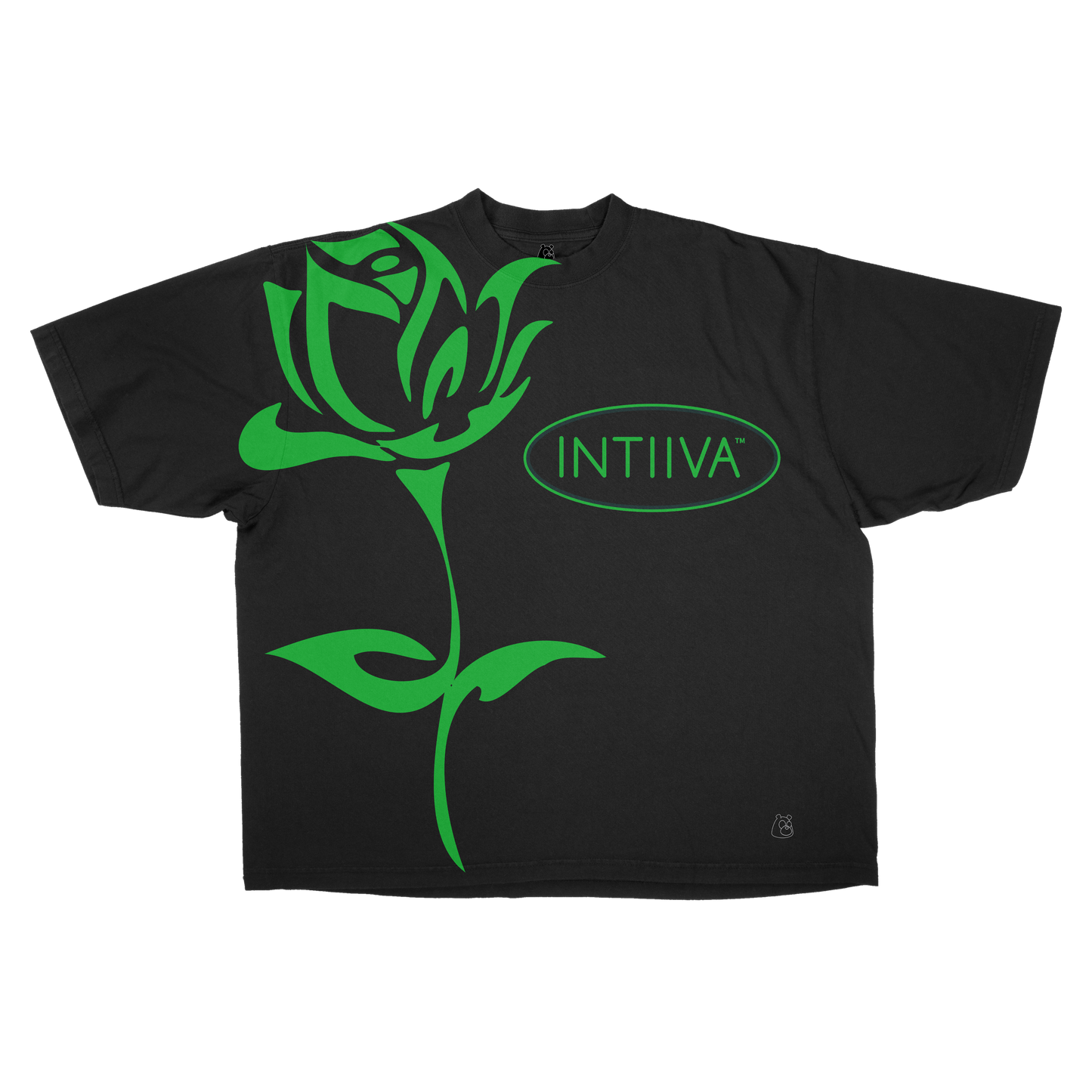 INTIIVA MENS INTIIVA ROSE T SHIRT (BLACK)