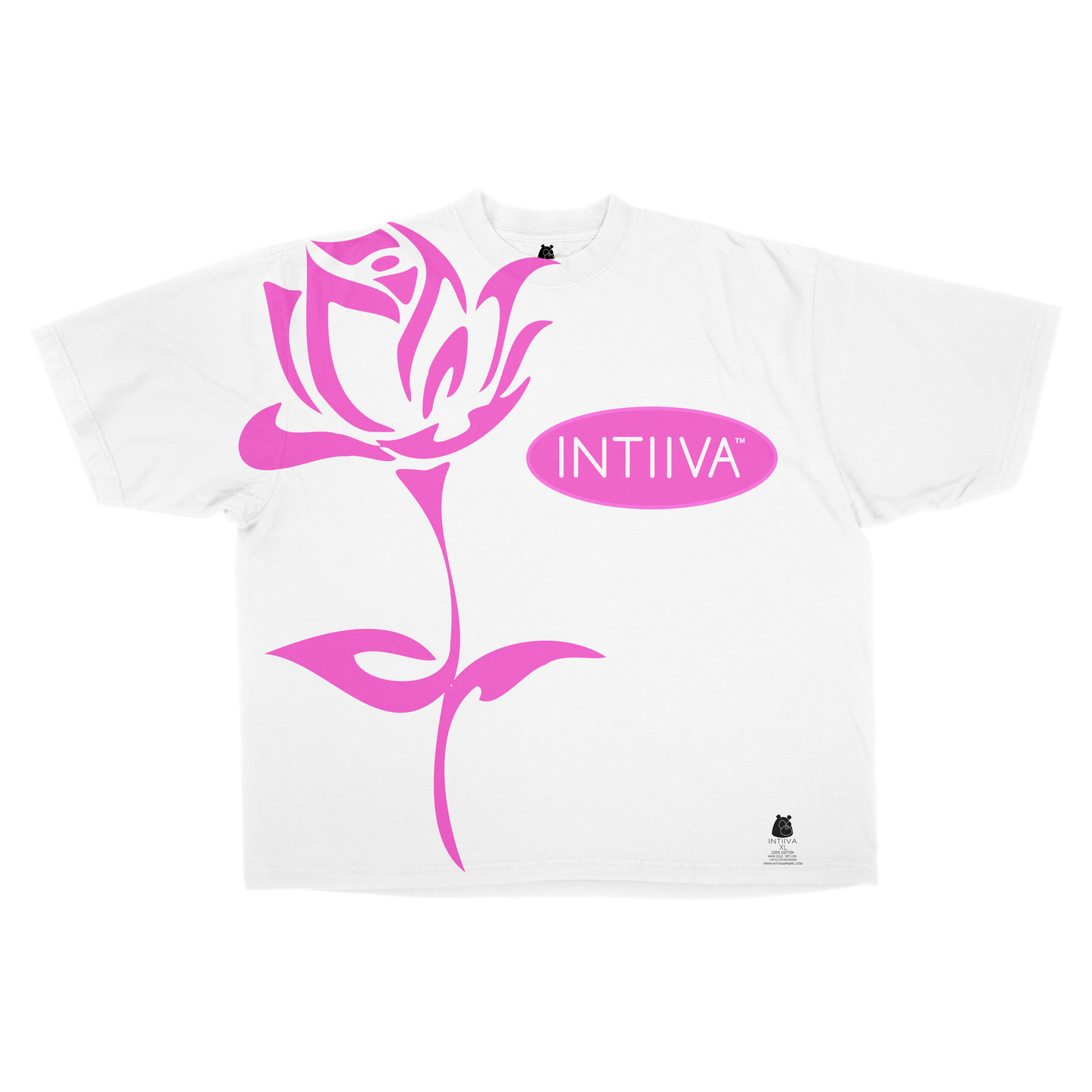 INTIIVA MENS INTIIVA ROSE T SHIRT (WHITE)