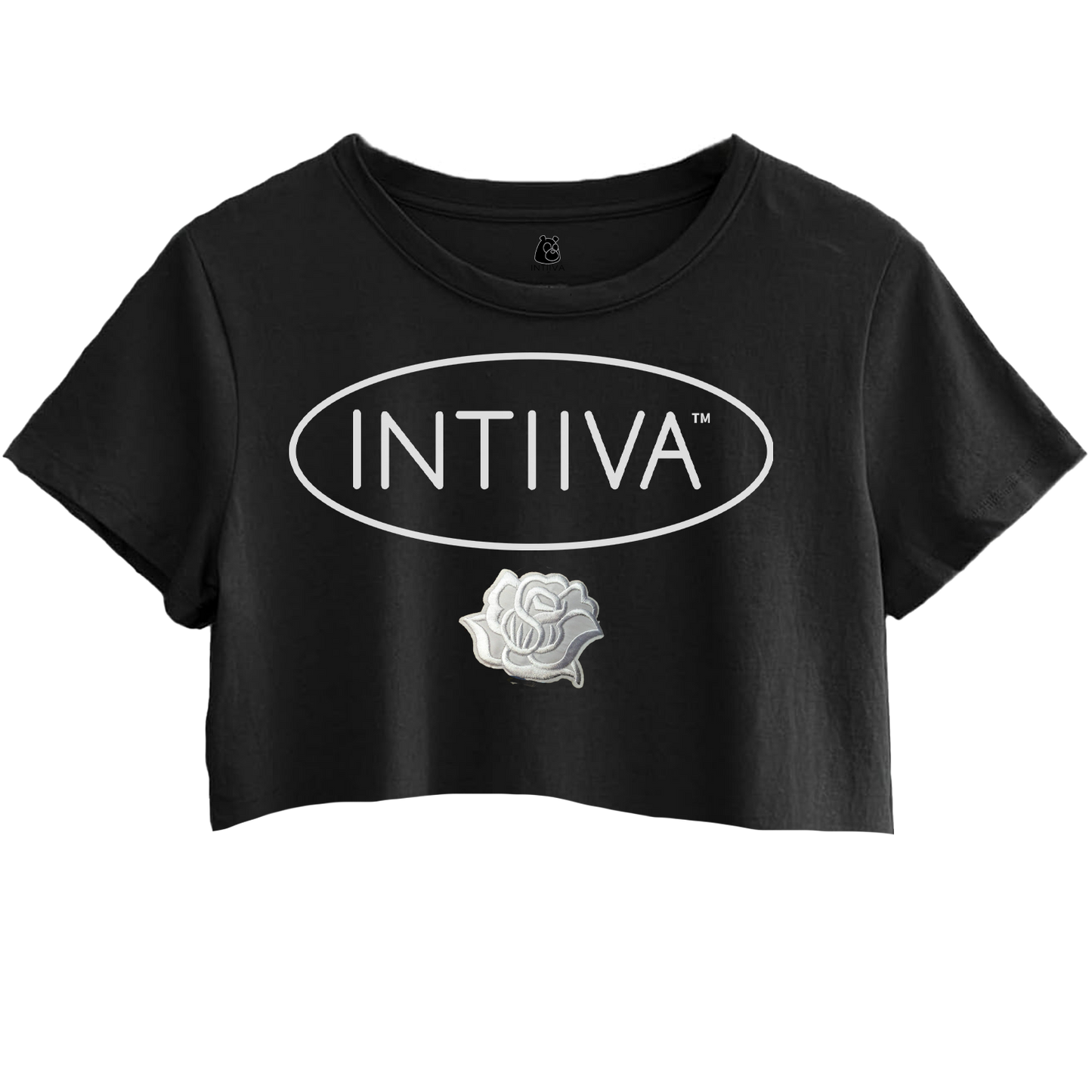 INTIIVA WOMENS CROPPED OVERSIZED T SHIRT