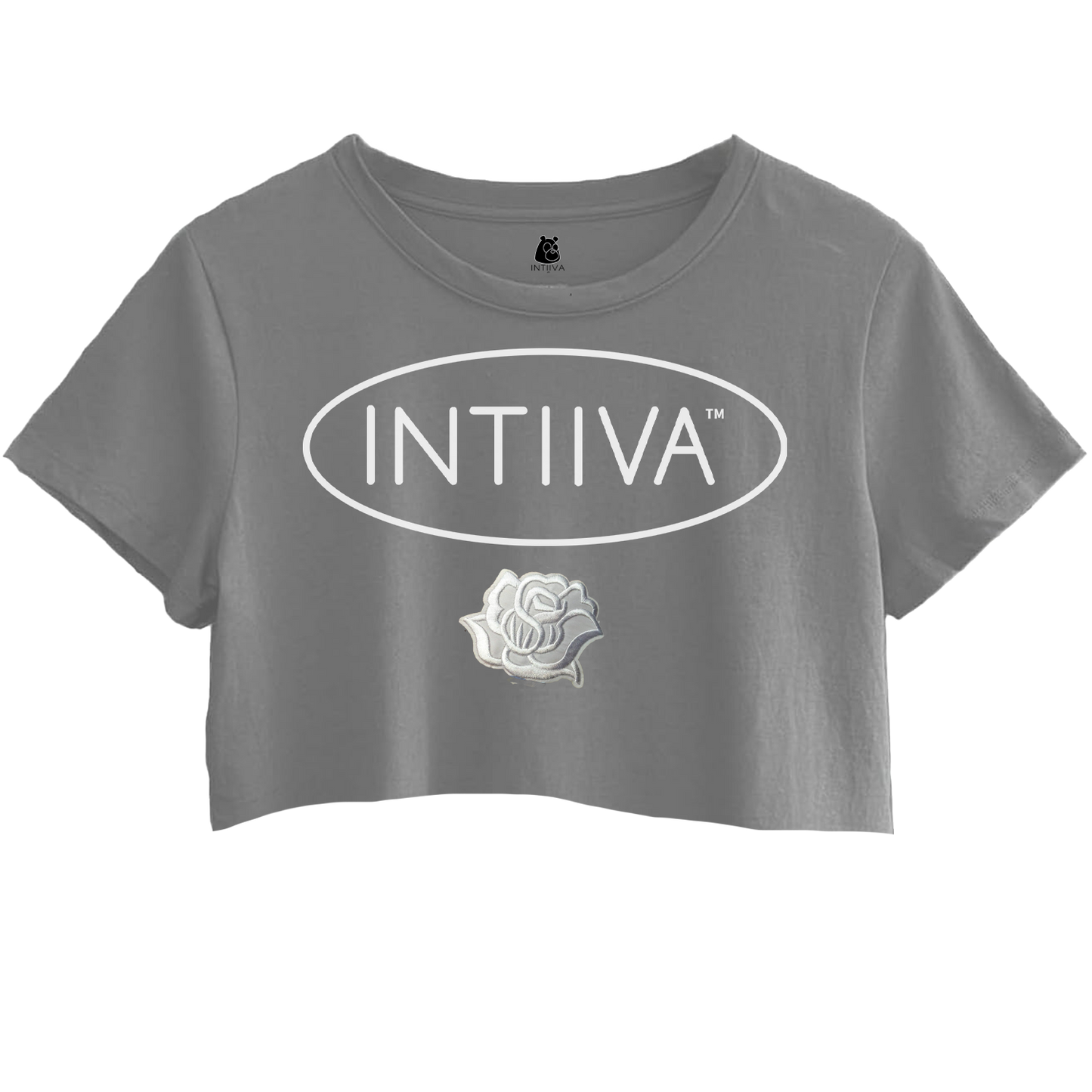 INTIIVA WOMENS CROPPED OVERSIZED T SHIRT