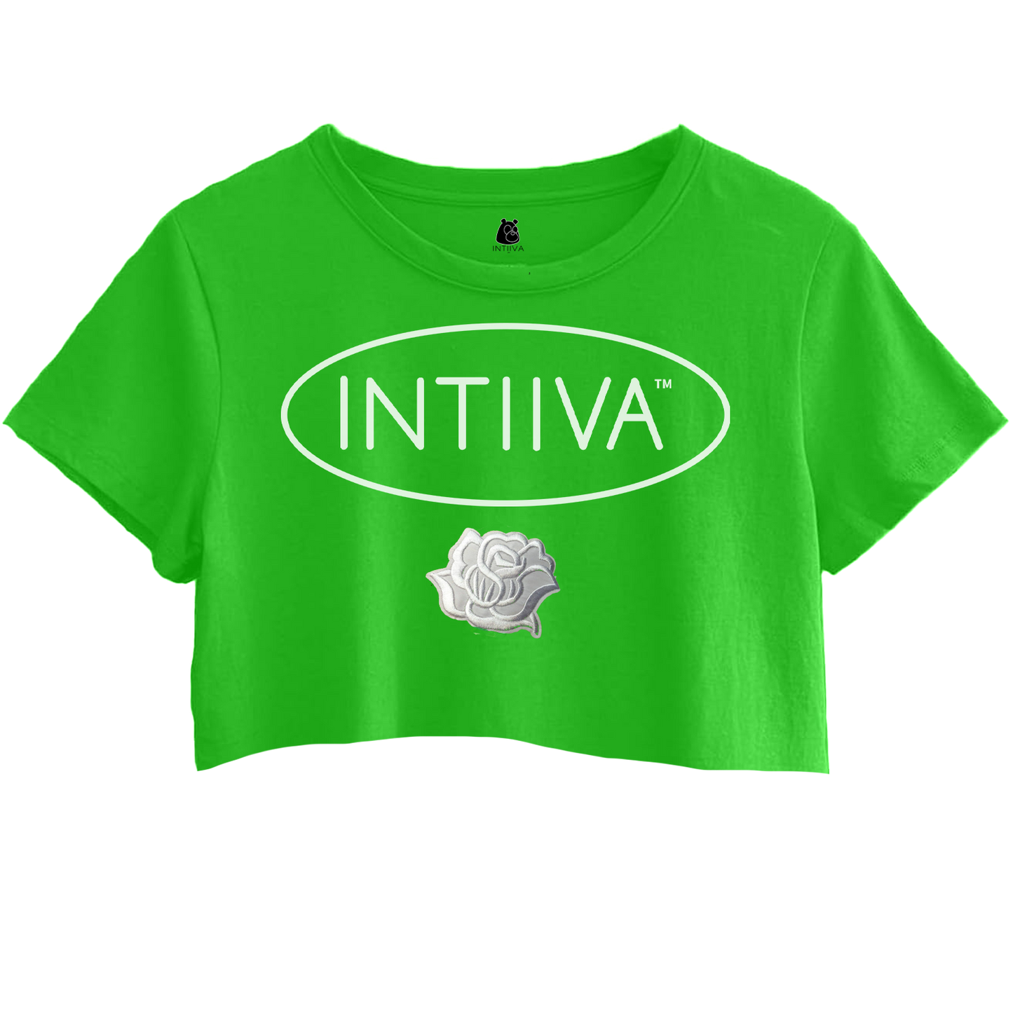 INTIIVA WOMENS CROPPED OVERSIZED T SHIRT