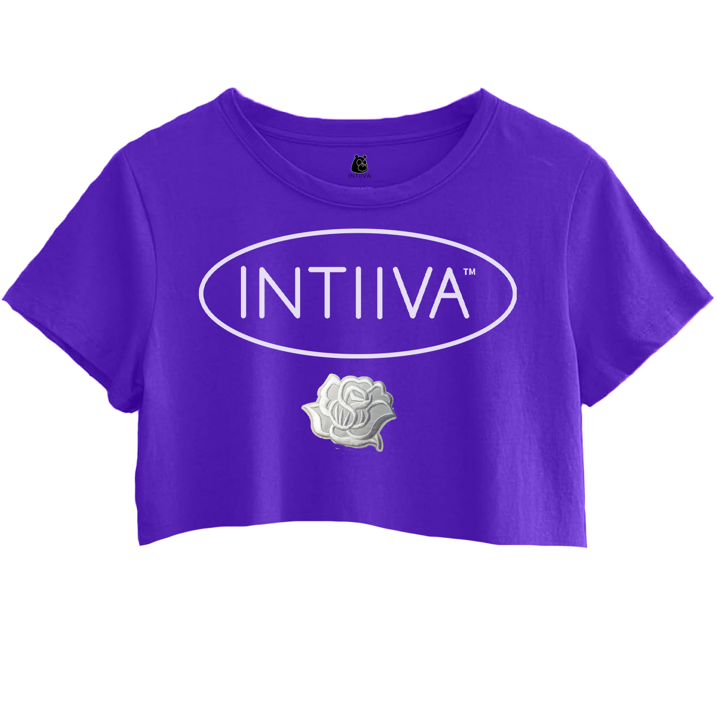 INTIIVA WOMENS CROPPED OVERSIZED T SHIRT