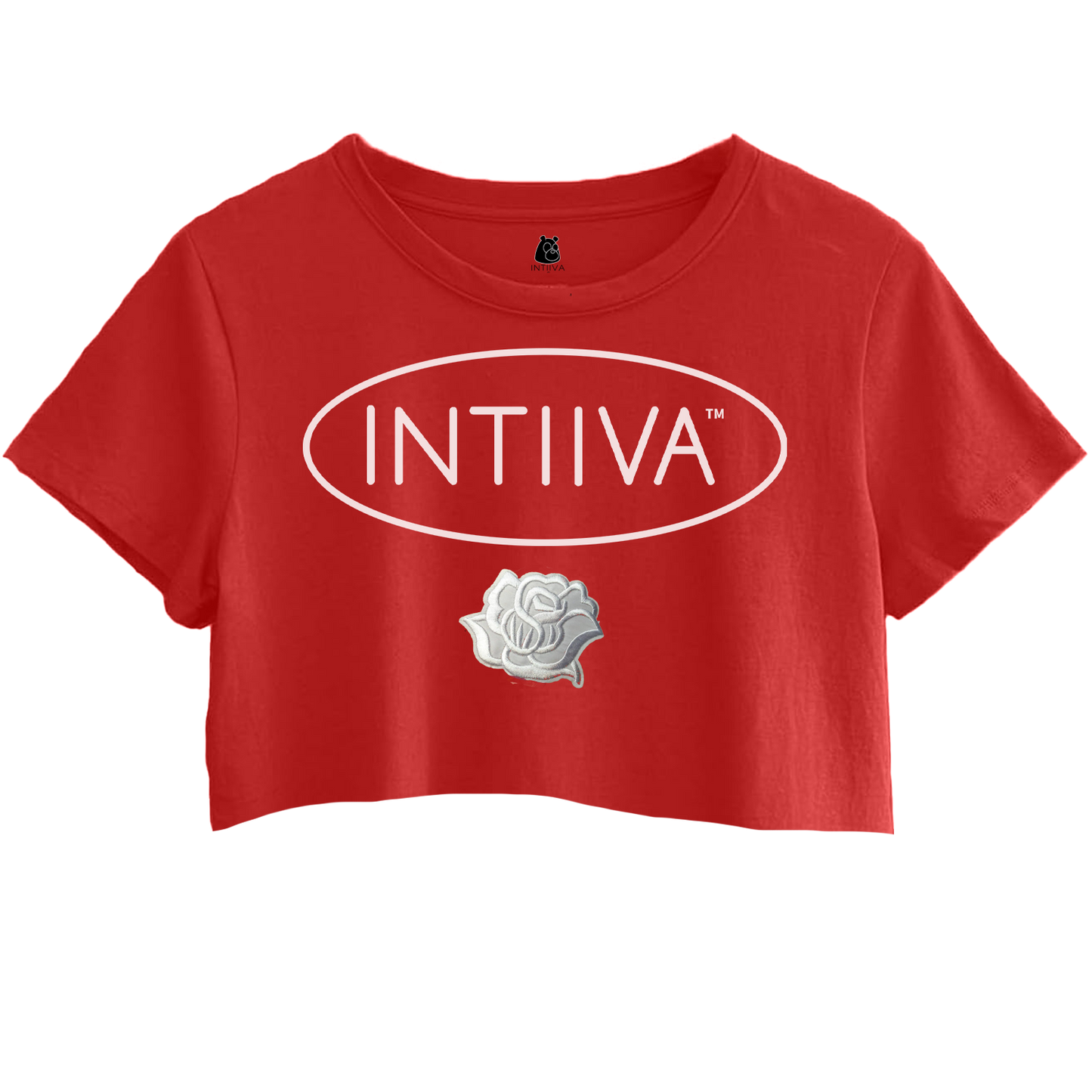 INTIIVA WOMENS CROPPED OVERSIZED T SHIRT