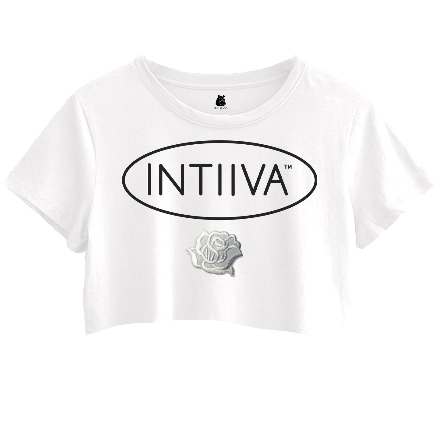 INTIIVA WOMENS CROPPED OVERSIZED T SHIRT