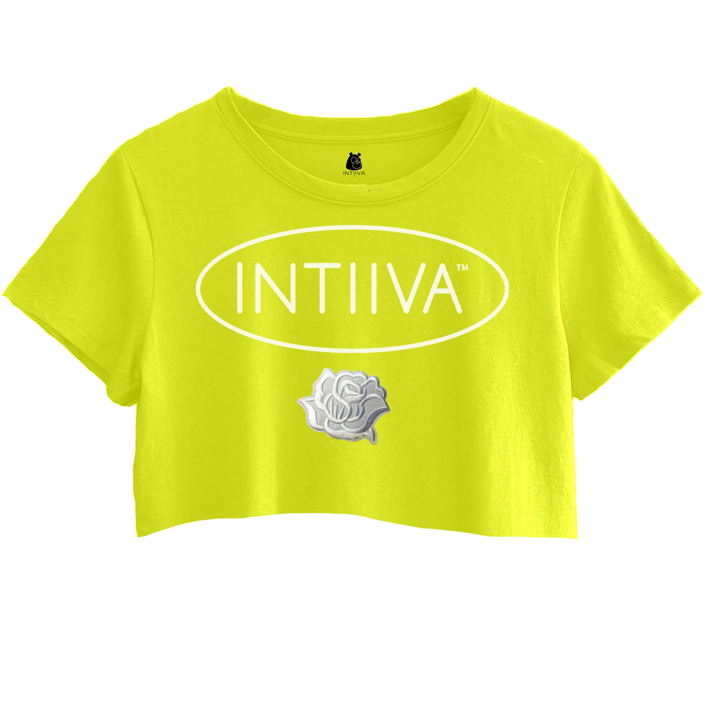INTIIVA WOMENS CROPPED OVERSIZED T SHIRT