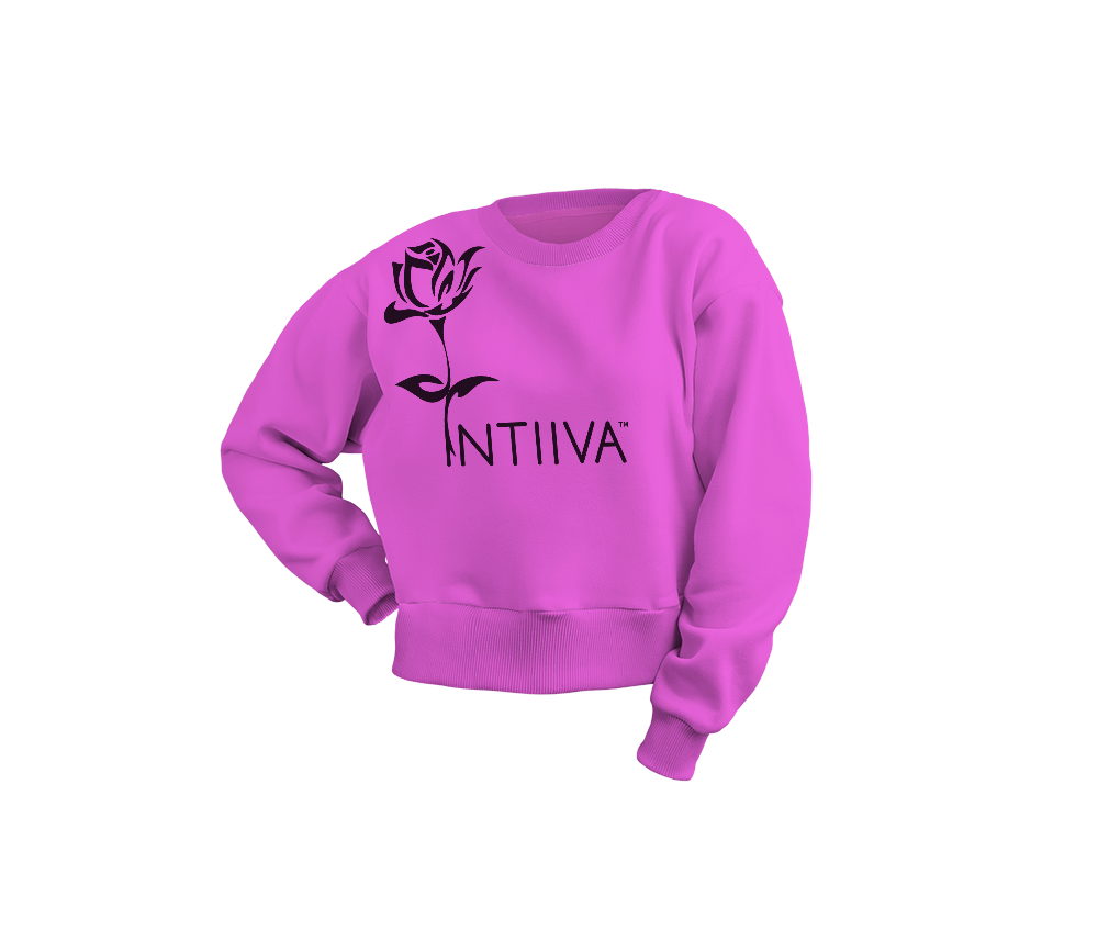 INTIIVA WOMENS CROPPED CREW NECK