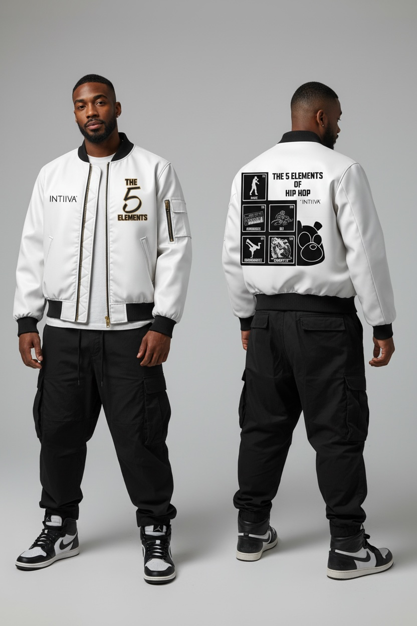 INTIIVA 5 ELEMENTS BOMBER JACKET (WHITE)