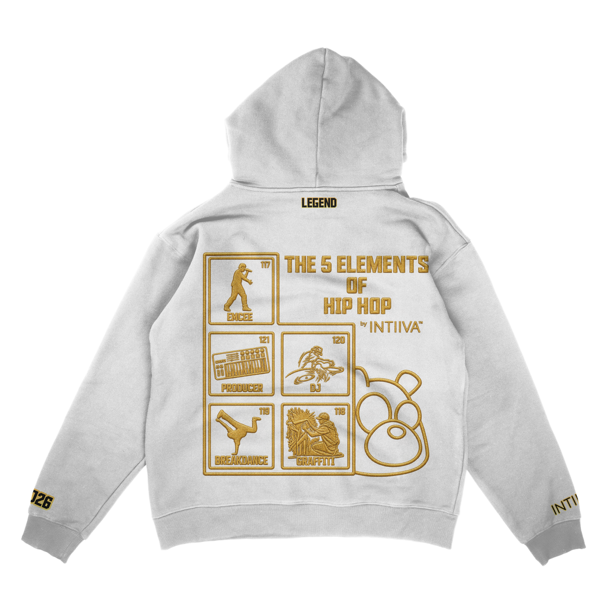 INTIIVA 5 ELEMENTS HOODIE (WHITE)