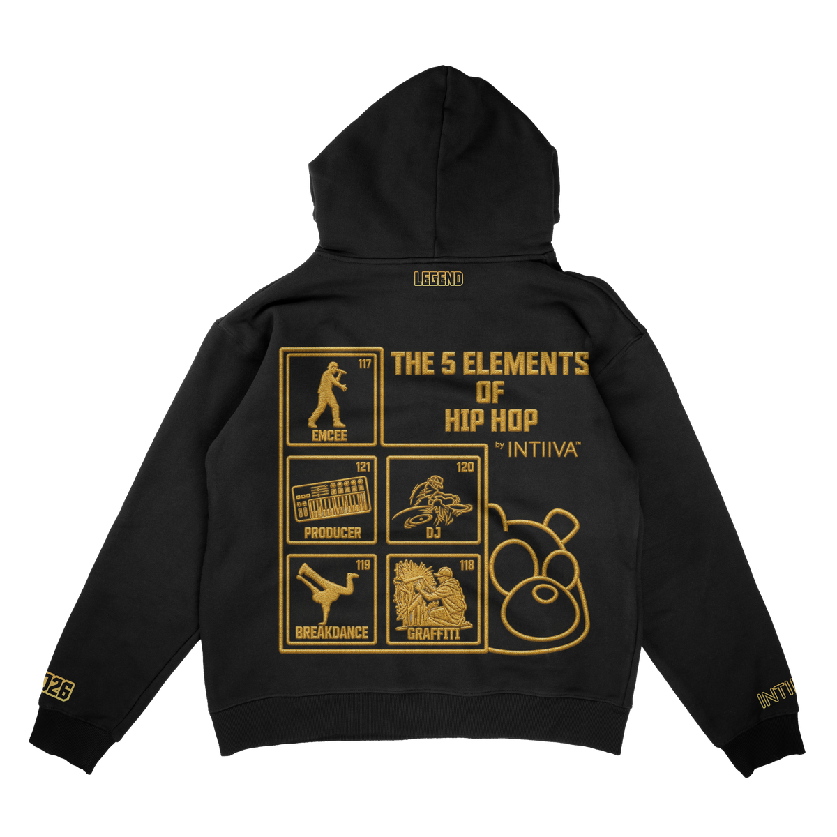 INTIIVA 5 ELEMENTS HOODIE (BLACK)