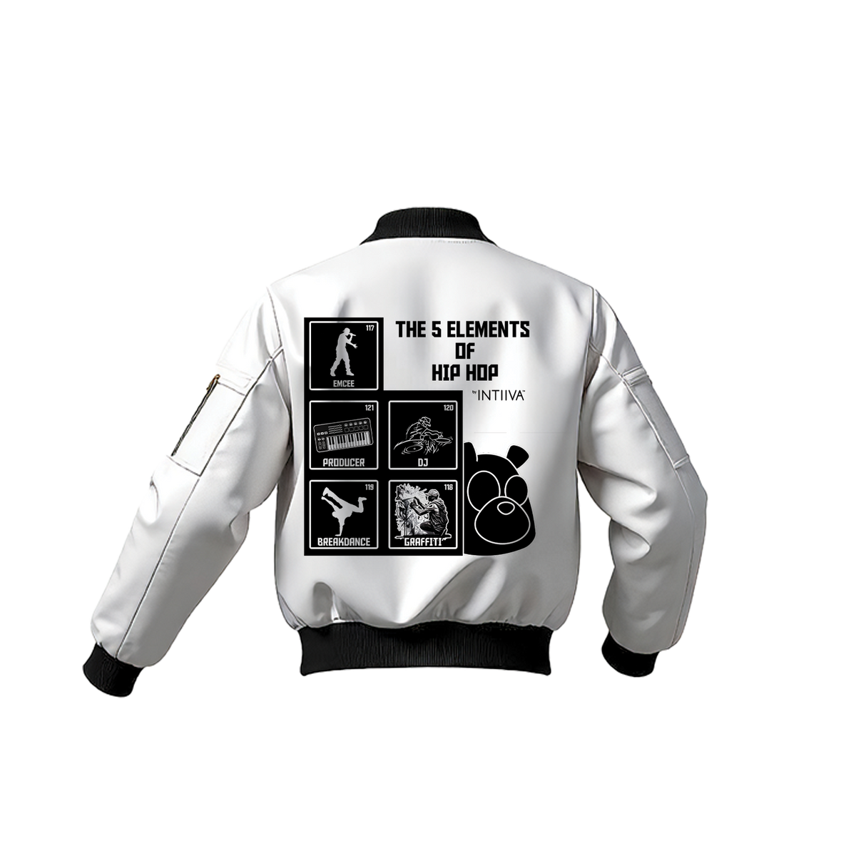 INTIIVA 5 ELEMENTS BOMBER JACKET (WHITE)