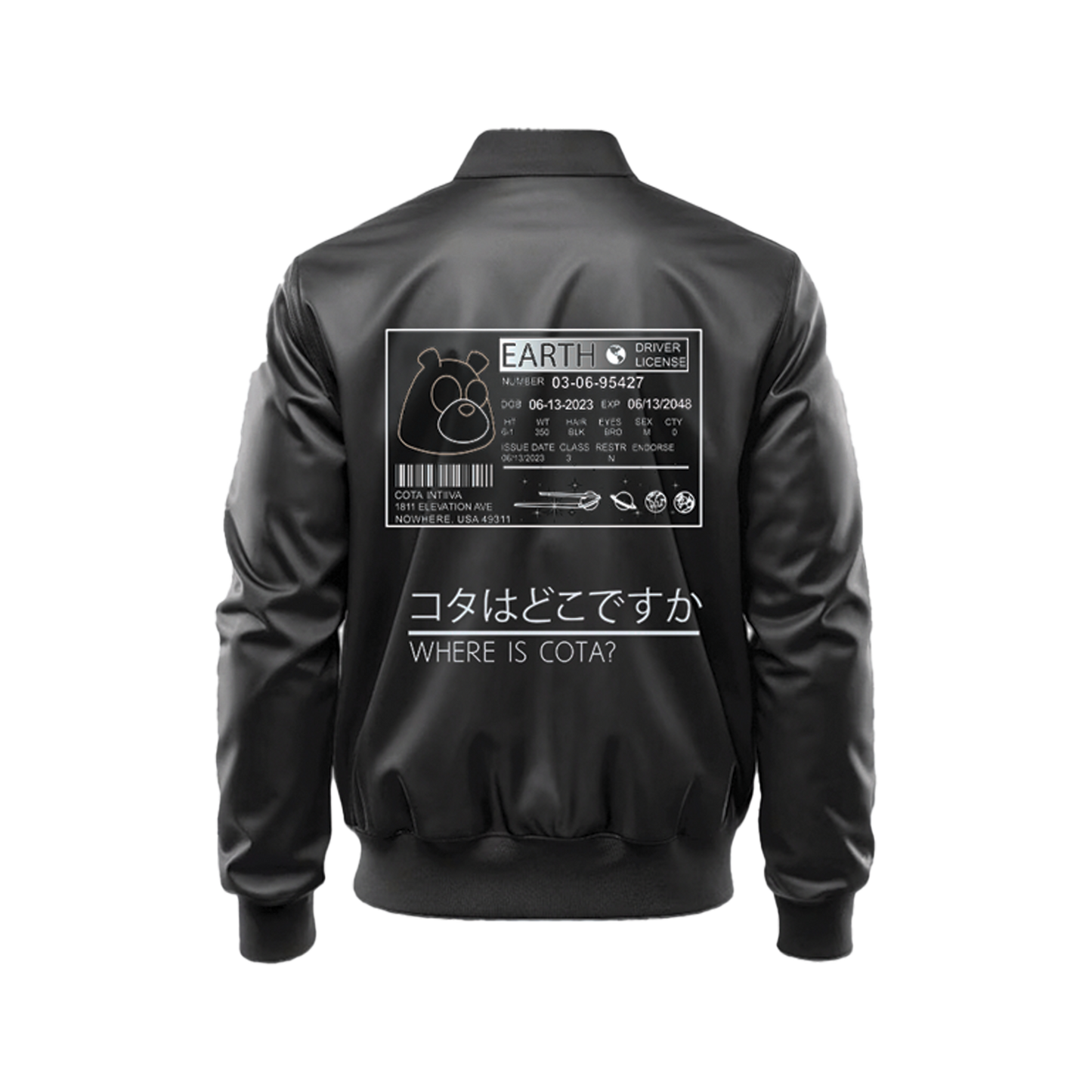 INTIIVA "WHERE IS COTA" BOMBER JACKET