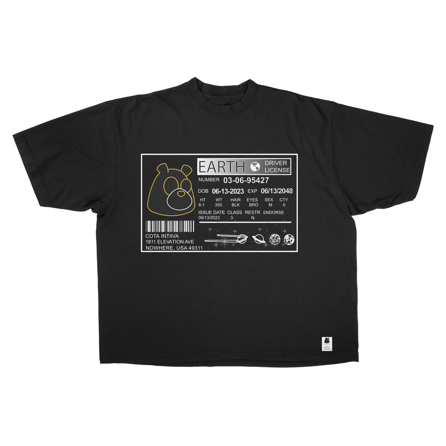 INTIIVA COTA ID TEE BLACC (BOXY)