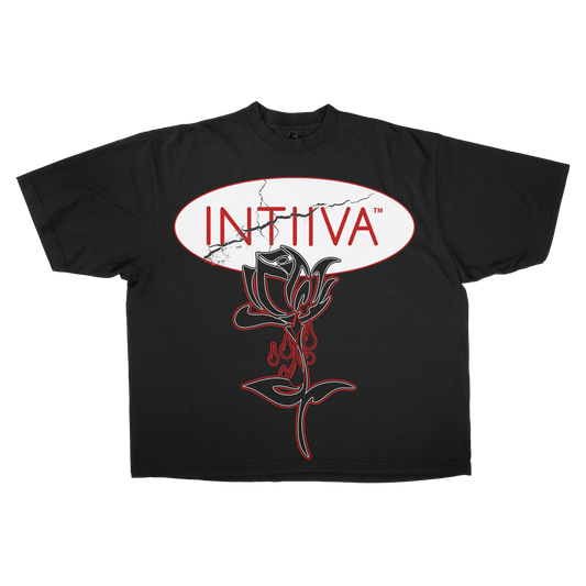 INTIIVA MENS INTIIVA BLEEDING ROSE OVERSIZED T SHIRT