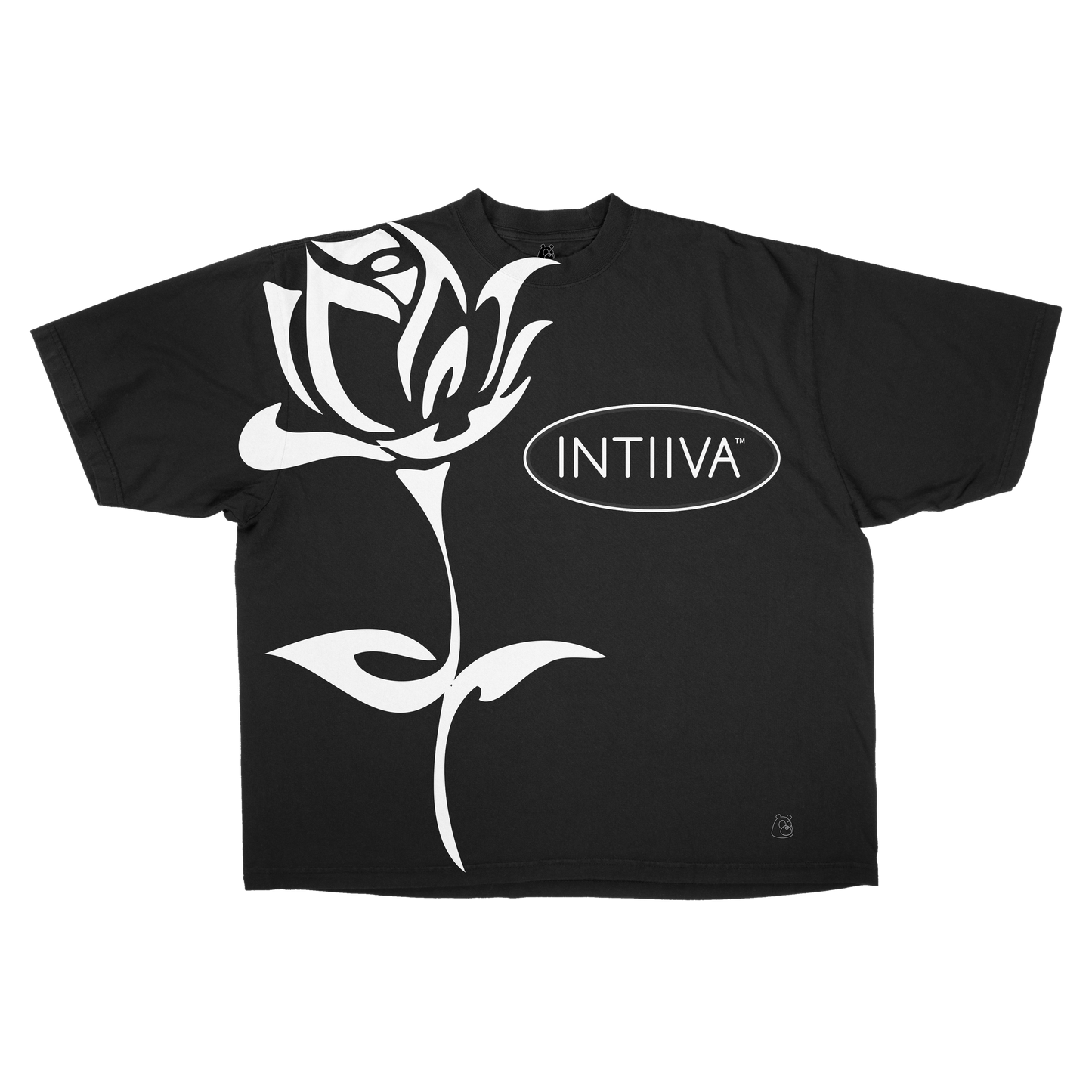 INTIIVA MENS INTIIVA ROSE T SHIRT (BLACK)