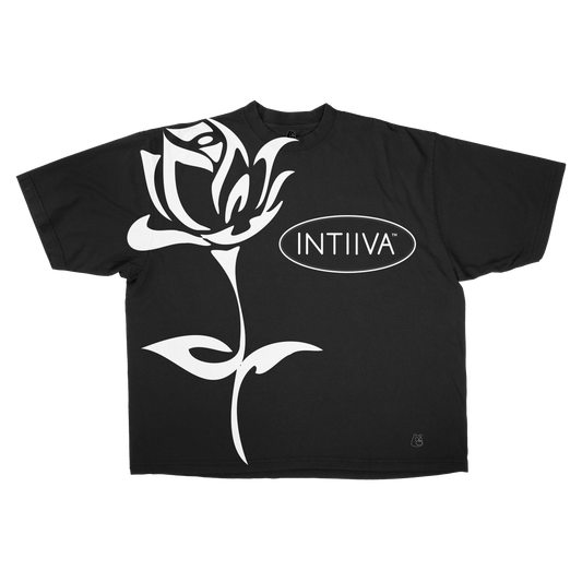 INTIIVA MENS INTIIVA ROSE T SHIRT (BLACK)