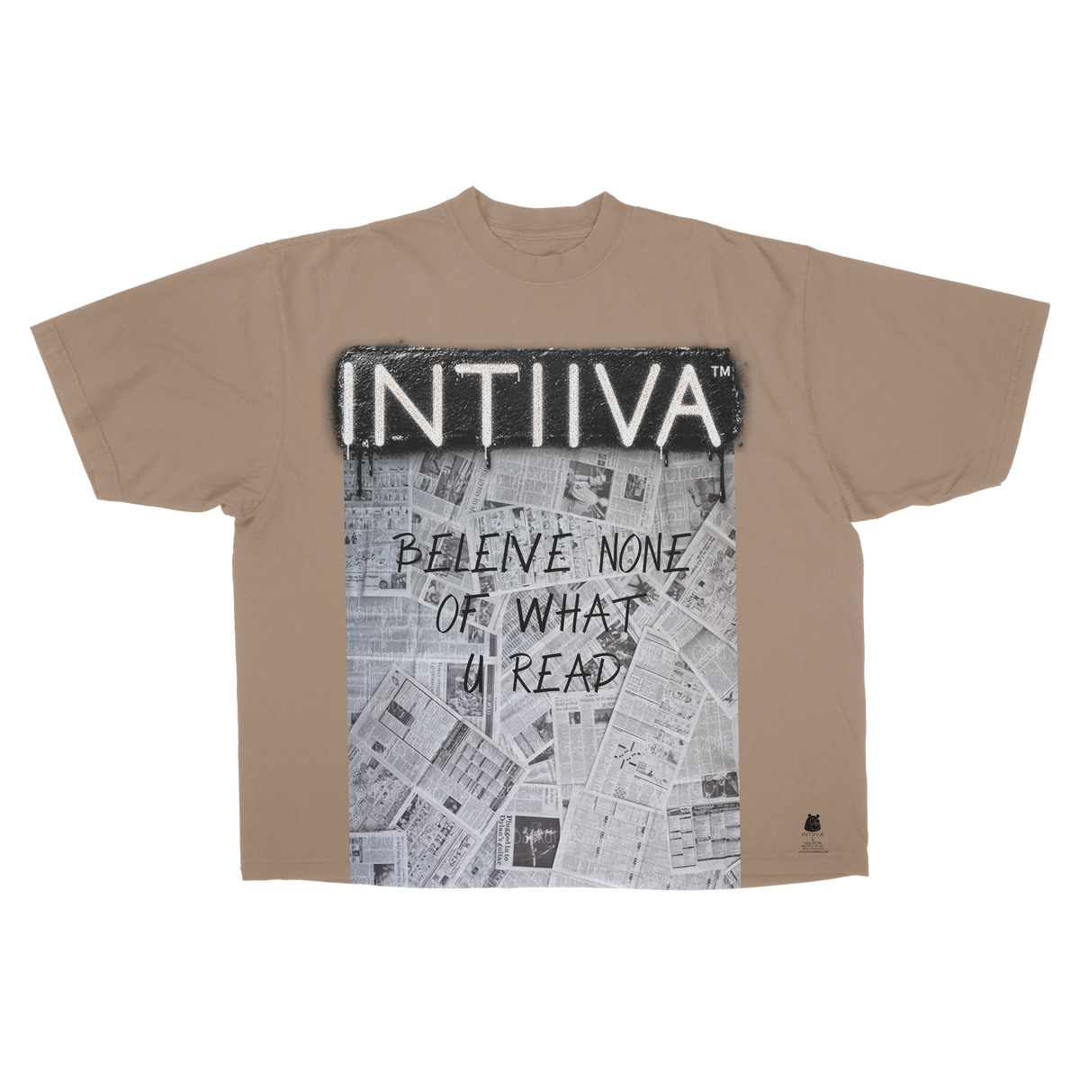 INTIIVA BELEIVE NOTHING TEE SAND