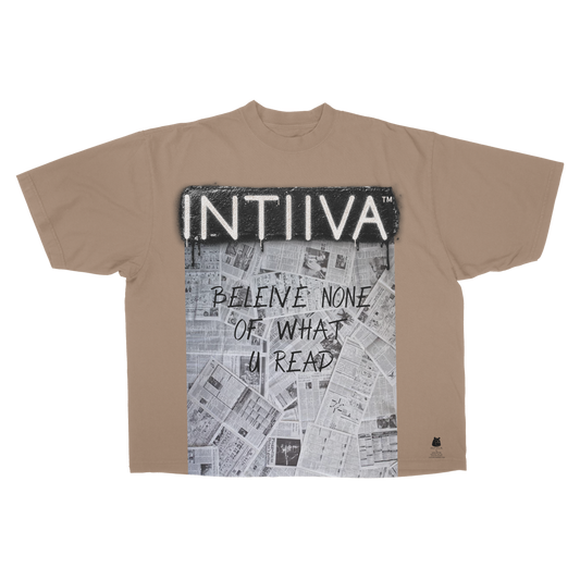 INTIIVA BELEIVE NOTHING TEE SAND