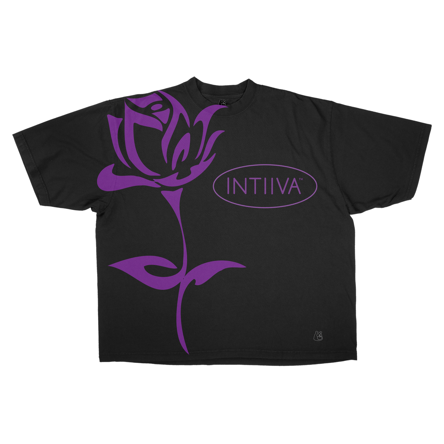 INTIIVA MENS INTIIVA ROSE T SHIRT (BLACK)
